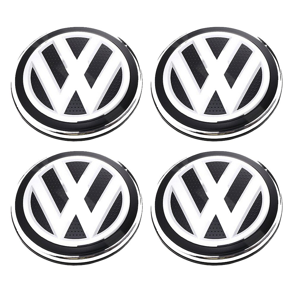 65 mm Volkswagen Black Hubcap Center Caps Wheel 3B7601171 VW