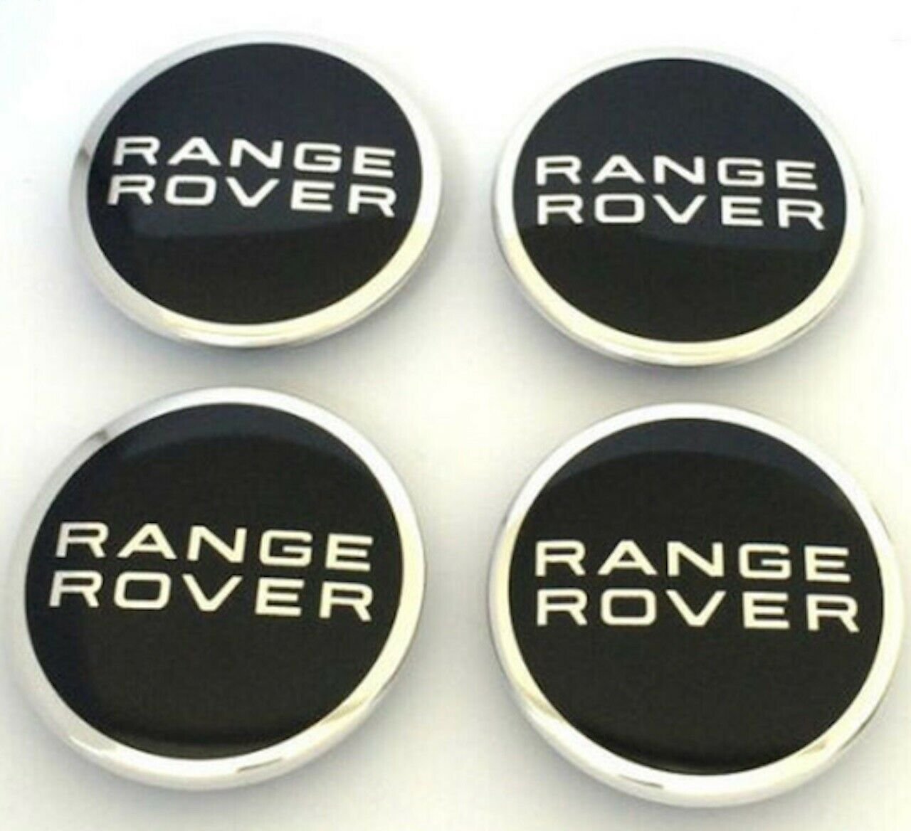 60 mm Range Rover Black Silver Hubcap Center Wheel Cap