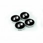 60mm R Line Black Silver Hubcap Center Wheel Cap Cover Rim Cap