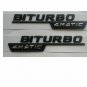 C43 AMG BITURBO 4MATIC Matt Black Number Letters Emblem Sticker Emblem Logo