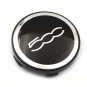 60mm FIAT 500 Black Silver Hub caps Rim Cover Cap Hub Cover
