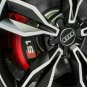 135 mm Audi Black Silver Hubcap Cover Cap Wheel Center Cover Set