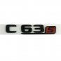 C63S AMG V8 BITURBO Black Sticker Logo 3D Emblem Sign Trunk Side