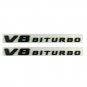 C63S AMG V8 BITURBO Black Sticker Logo 3D Emblem Sign Trunk Side