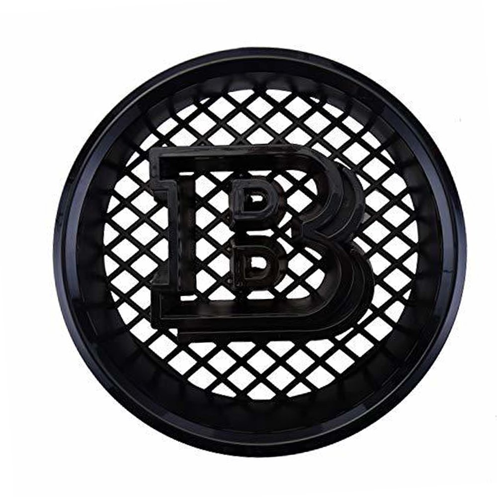 18.5 cm Brabus B All Black Front Replacement Grille Hood Emblem