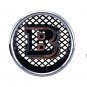 18.5 cm Brabus B Black Silver Front Replacement Grille Hood Emblem