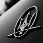 Maserati Side Door Silver Emblem Badge Logo Ornament SET