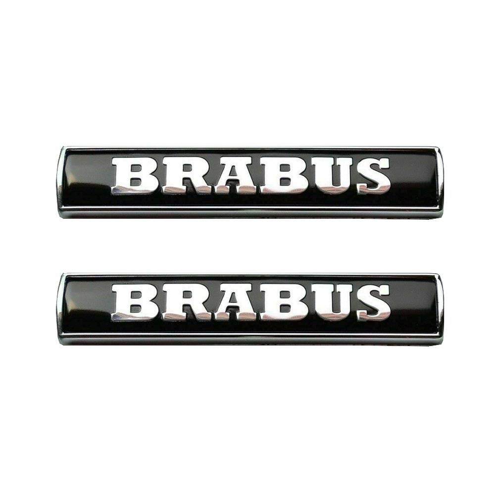 Brabus Black Silver 3D Sticker Emblem Badge Logo Ornament