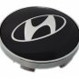 60mm Hyundai Black Silver Hubcap Cover Wheel Center Cap Set