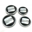 63mm Seat Black Hubcap Wheel Cover Center Cap Set