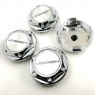 65mm Vossen Silver Chrome Hubcap Wheel Cover Center  Cap Set