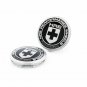 68mm HRE Performance Black Silver Hubcap Wheel Cover Center Cap Set