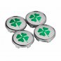 60mm Alfa Romeo Green Clover Black Hubcap Wheel Cover Center Cap Set