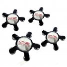 135mm OZ Racing Black Silver Red Hubcap Hubcap Wheel Cover Center Cap Set
