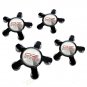 135mm OZ Racing Black Silver Red Hubcap Hubcap Wheel Cover Center Cap Set