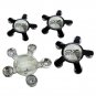 135mm OZ Racing Black Silver Hubcap Hubcap Wheel Cover Center Cap Set