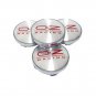 60mm OZ Racing Silver Red Hubcap Wheel Cover Center Cap Set