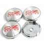 60mm OZ Racing Silver Red Hubcap Wheel Cover Center Cap Set