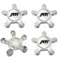 135mm ABT Sportsline Grey Black Hubcap Wheel Cover Center Cap Set