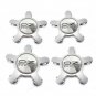 135mm OZ Racing Silver Black Hubcap Wheel Cover Center Cap Set