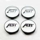 60mm ABT Silver Black Hubcap Wheel Cover Center Cap Set