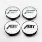 60mm ABT Silver Black Hubcap Wheel Cover Center Cap Set