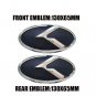 KIA Black Chrome Front Back Emblem Sticker Hubcap Logo