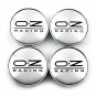 60mm OZ Racing Chrome Hubcap Wheel Cover Center Cap Set