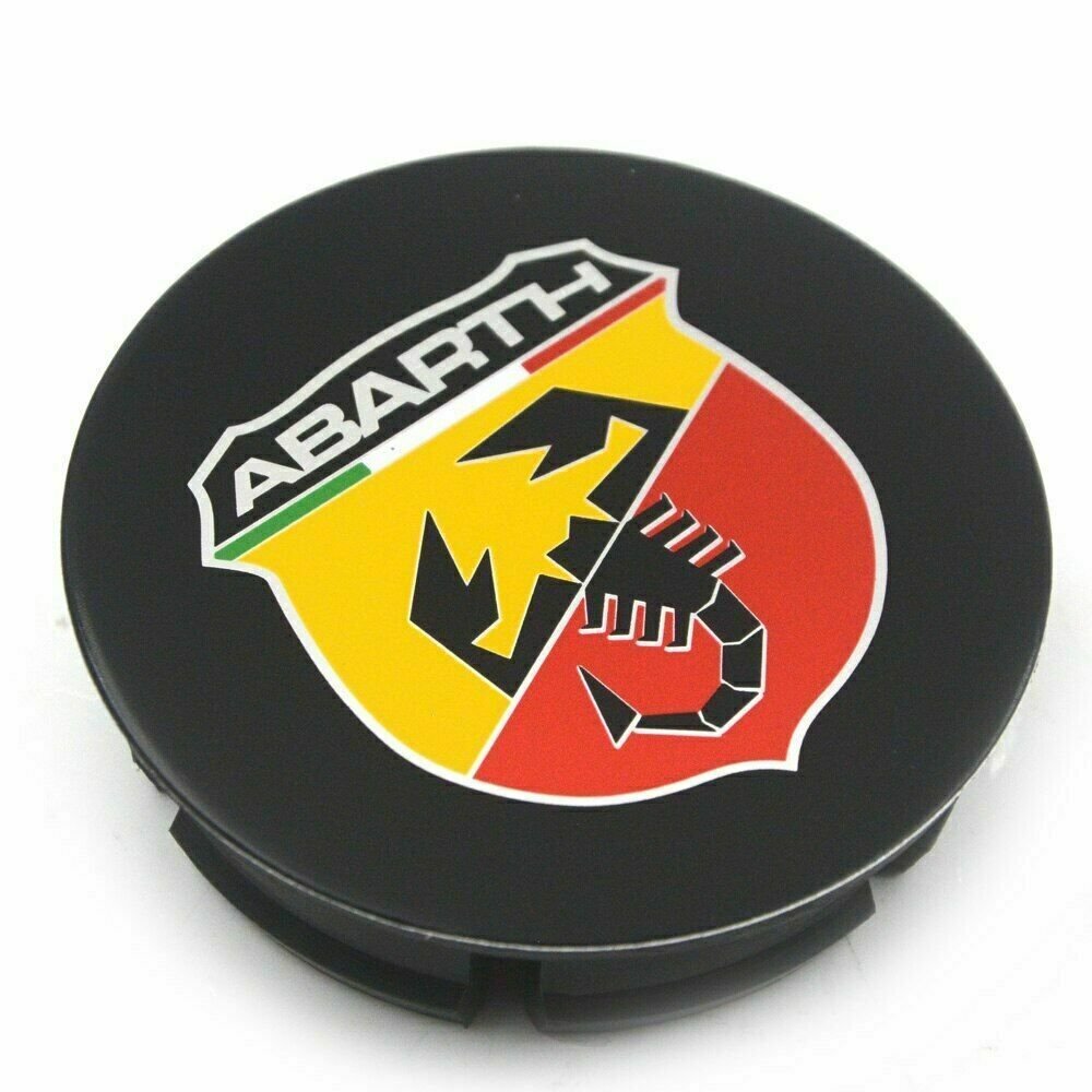 50mm FIAT Abarth Hubcap Wheel Cover Center Cap Set