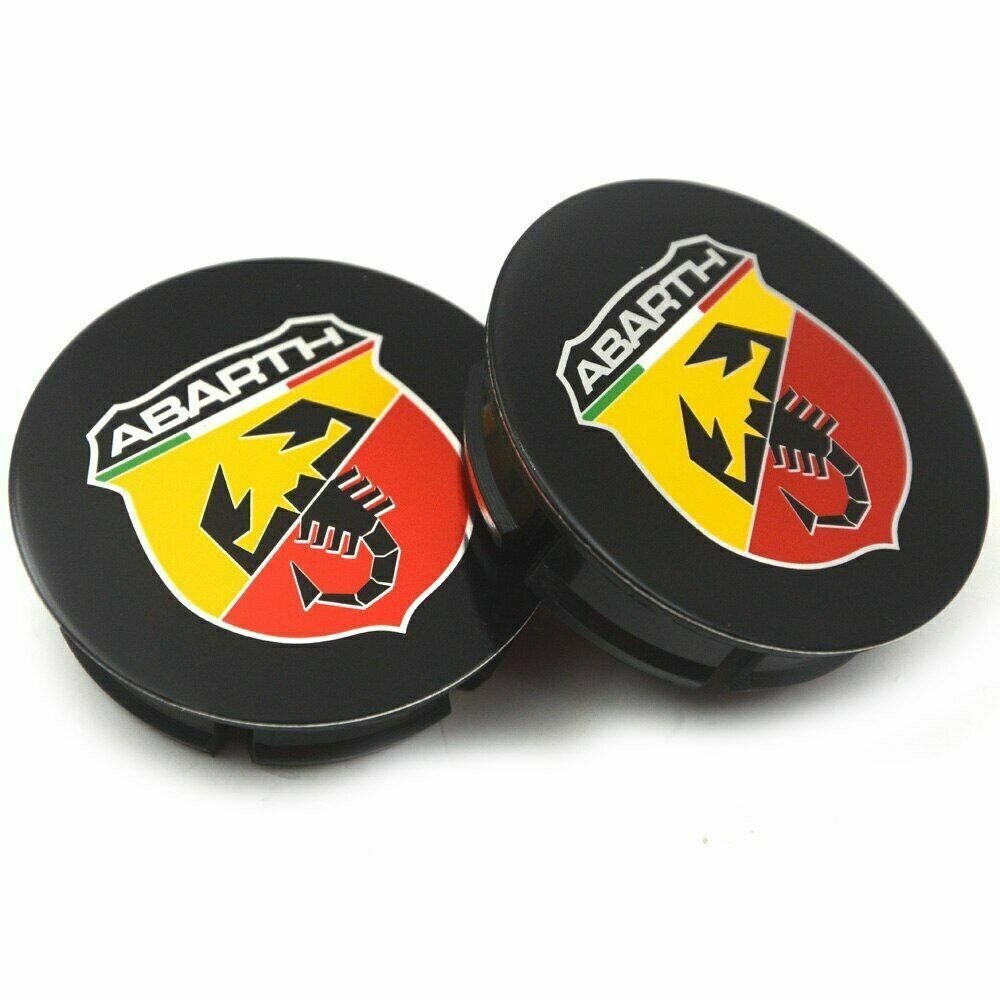 50mm FIAT Abarth Hubcap Wheel Cover Center Cap Set