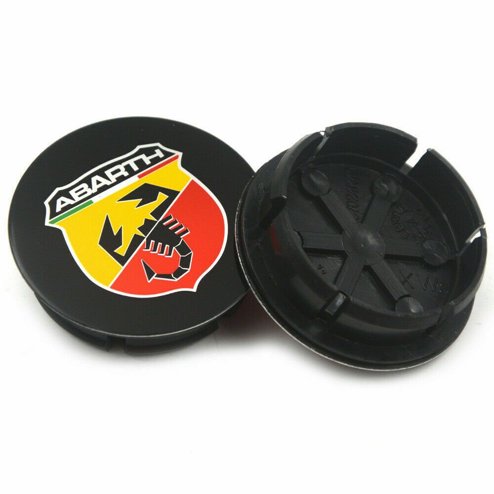 50mm FIAT Abarth Hubcap Wheel Cover Center Cap Set