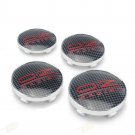 60mm OZ Racing Black Carbon Hubcap Wheel Cover Center Cap Set