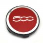 60mm Fiat 500 Red Hubcap Wheel Cover Center Cap Set
