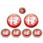 Alfa Romeo 7 set Emblem Hub Cover Sticker Emblem Set