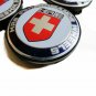 68mm HRE Red Silver Hubcap Wheel Cover Center Cap Set