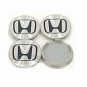 69mm Honda Silver Black Hubcap Wheel Cover Center Cap Set