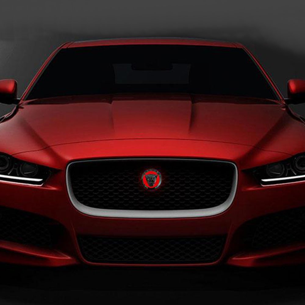 85mm LED Jaguar XJ XJL XF Red Front Emblem Logo Grille Badge Sign
