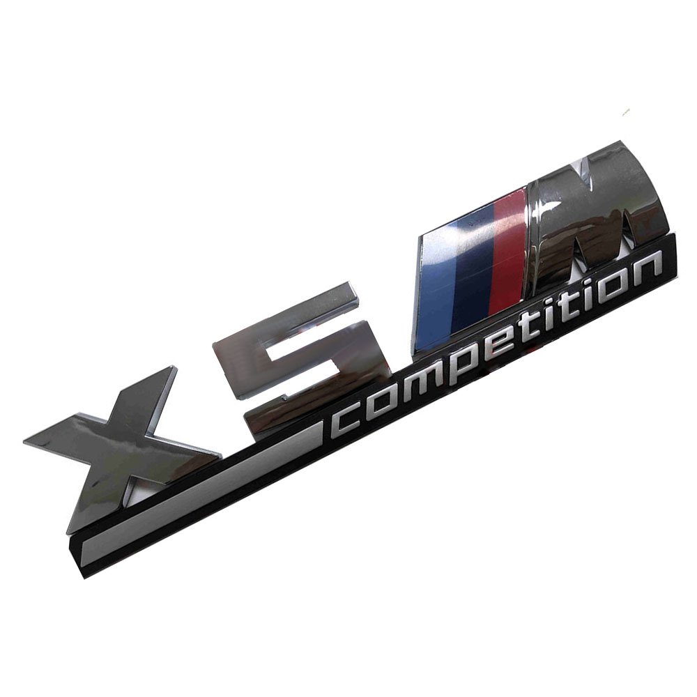 X5 M Competition Silver Sticker Emblem Sign Back Trunk Logo
