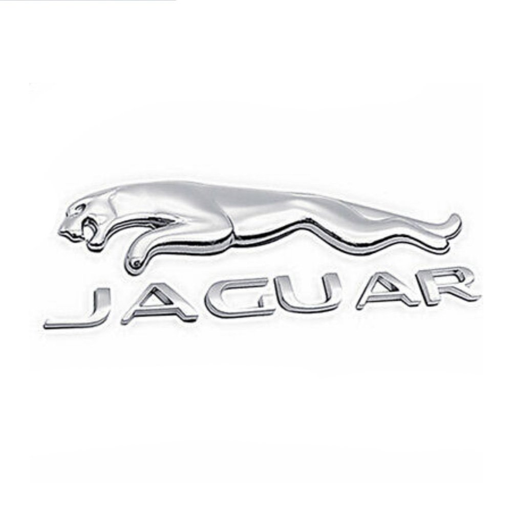 Jaguar Silver Sticker Emblem Letter Logo Rear Trunk Exterior Design Sign Car Sticker