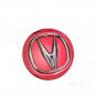 69mm Honda Red Silver Hubcap Wheel Cover Center Cap Set