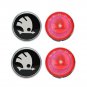 56mm Skoda LED Hubcap Wheel Cover Center Cap Set