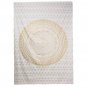 White and Gold Mandala Tapestry Wall Hanging Boho Bedspread Twin Tapestry