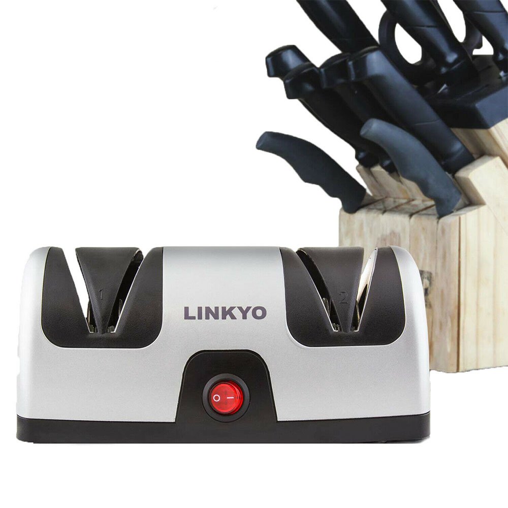 Electric Knife Sharpener Silver Black Sharp