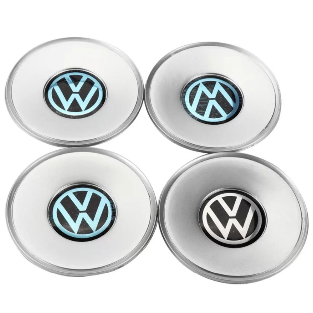 4x 155mm Volkswagen For VW 3B0601149 Emblem Logo Set Hubcaps Center ...