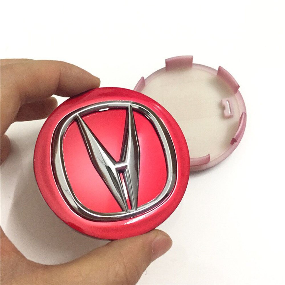 NEW 4x 69mm Acura Red Hubcap Emblem Logo Emblem Hubcap Car Wheel