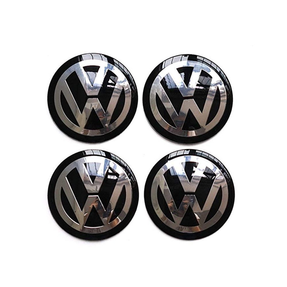 4x LED Volkswagen 65mm Logo HubCap Wheel Emblem for Wheel Hub Cap