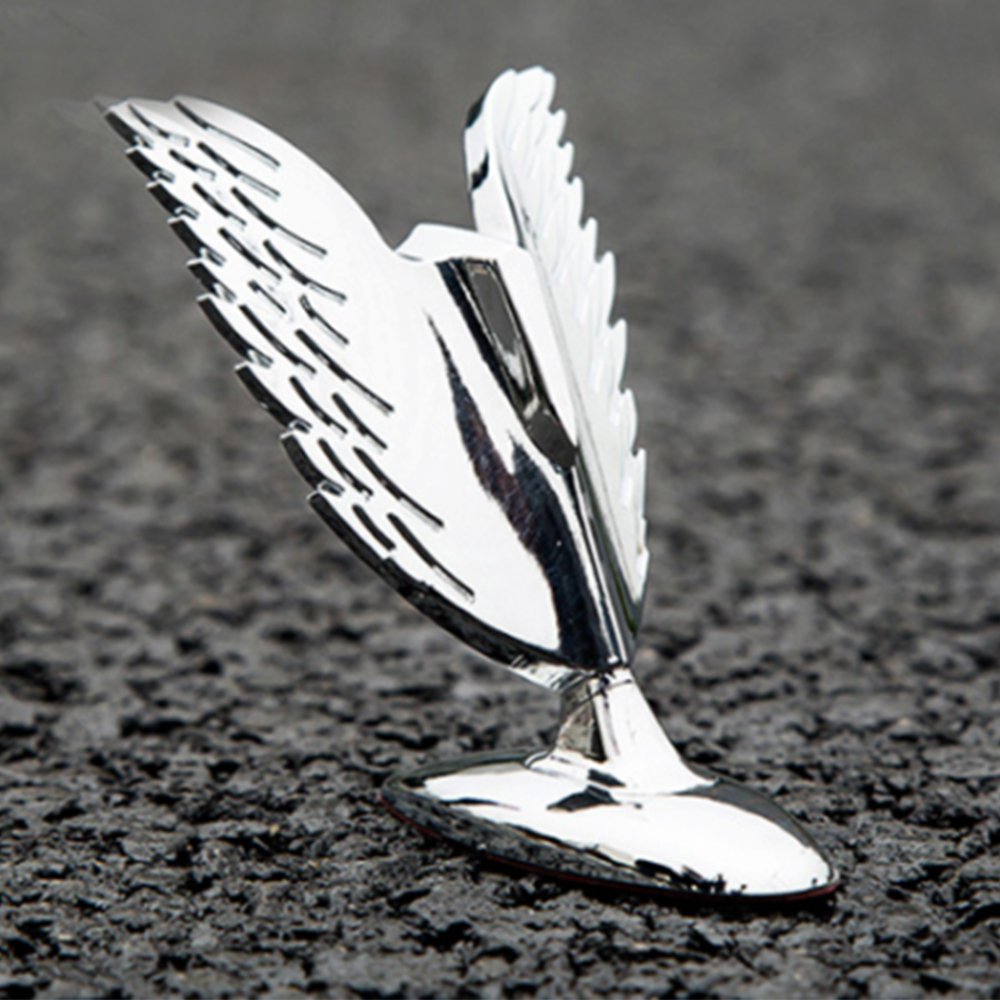 Chrome Metal Eagle Wing General Car Front Hood Ornament Emblem Badge Sticker