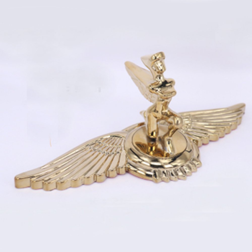 Golden Nymph Wing Eagle Hawk Car Hood Ornament Emblem Badge Decal Sticker
