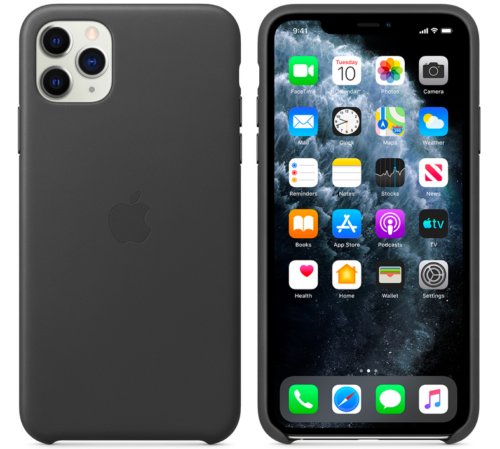 Apple Black Genuine Leather Case for iPhone 11 Protection Cover