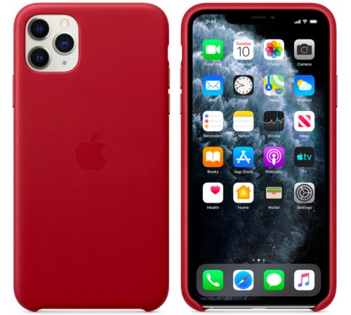 Apple Red Genuine Leather Case for iPhone 11 Pro Protection Cover
